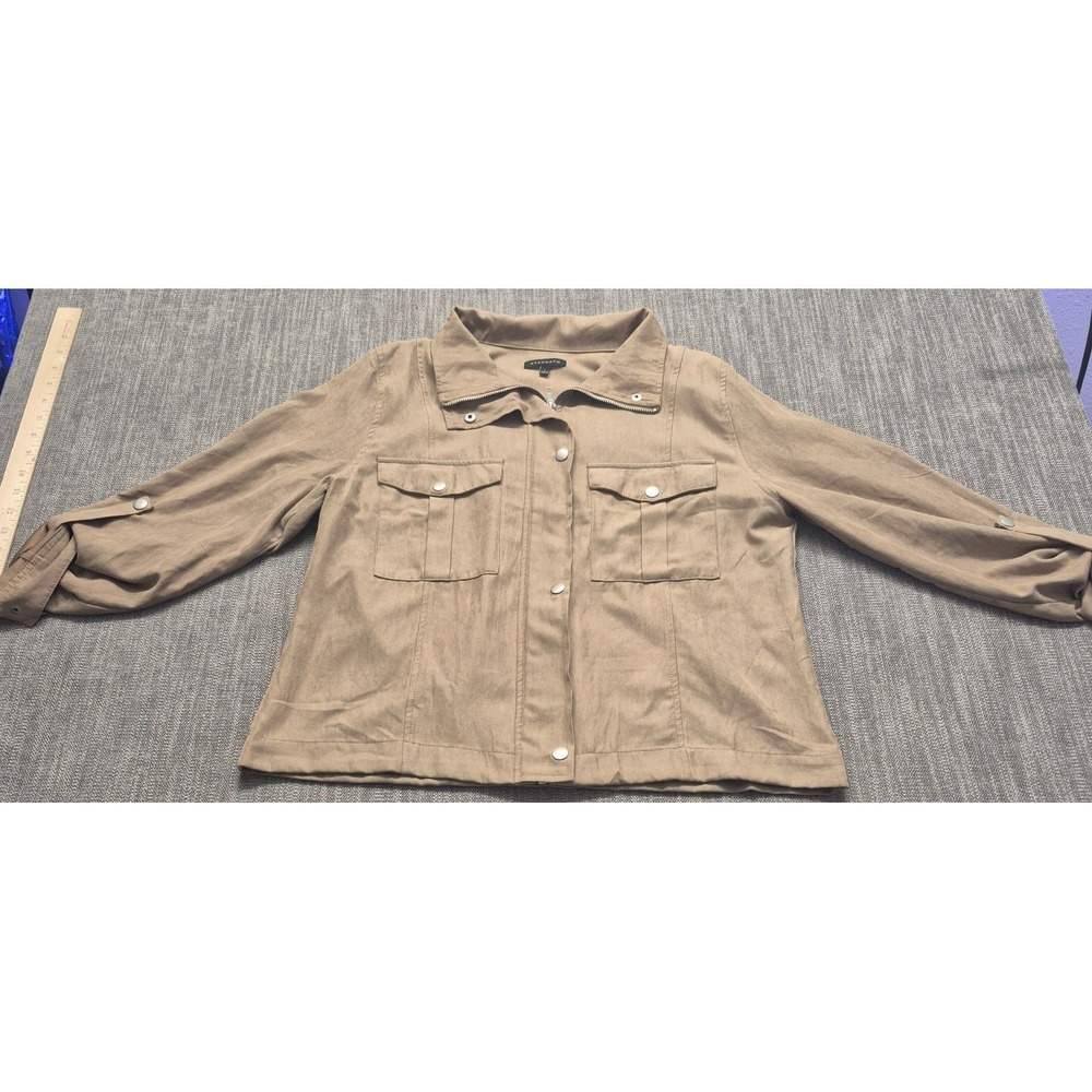 STACCATO women's khaki tan ulity jacket shacket LG‎ Button/Zip front Lightweight